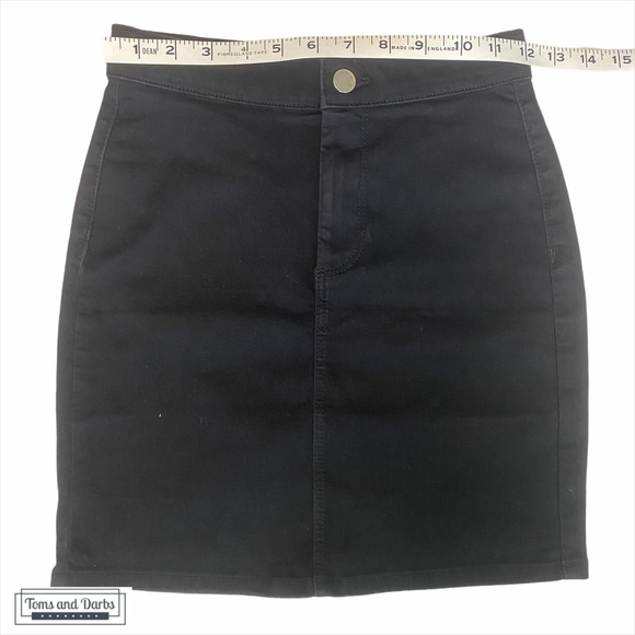 Topshop Petite High Waisted Joni Denim Skirt - Picture 5 of 6